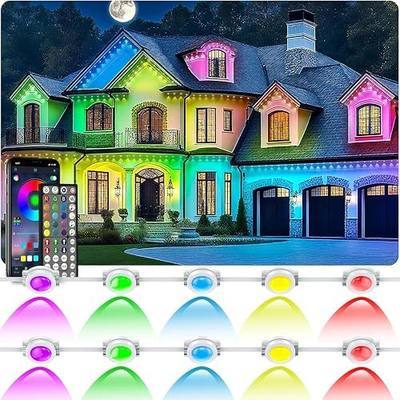 CETELUMA 400Ft Permanent Outdoor Lights for House Waterproof, IP67 LED Eave Lights with App/Remote Control, Outdoor Permanent led Lighting for House Roof Decor, Christmas, Party