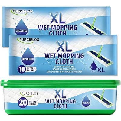 20 Count Disposable XL Wet Pads Refills Fits Swiffer XL Mop, Unscented | Heavy Duty Wet Mopping Cloths, Compatible with Swiffer Sweeper XL Mop, For Multi-Surface Floor Cleaning