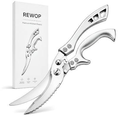 Heavy Duty Kitchen Scissors, All Purpose Kitchen Shears For Meat, Chicken, Bone, Turkey, Fish, Vegetables. Spring Loaded Multipurpose Ultra Sharp Professional Poultry Scissors