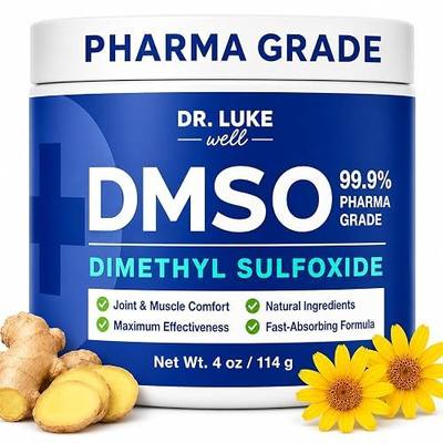 DMSO Cream Pharmaceutical Grade – Fast-Absorbing 99.9% Pure DMSO Cream for Joint & Muscle Comfort, Light-weight fomula with Arnica, MSM, Magnesium, Frankincense & Curcumin, 4 oz