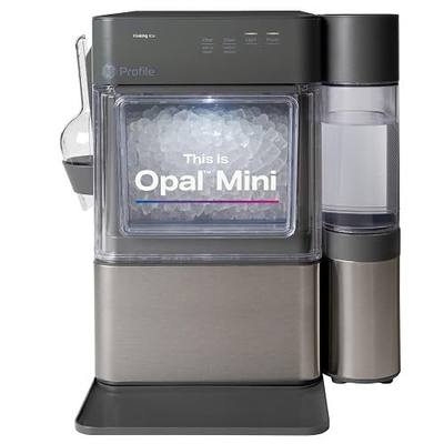 GE Profile Opal MINI PRO Nugget Ice Maker w/Side Tank, Portable Countertop Pebble Ice Machine, 36 lbs/Day, Top Fill, 6 Pack Descaler & Scoop, Stainless Steel