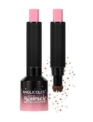 Anglicolor Freckle Stamp Pen, Natural Sun-Kissed Freckles in One Press | Quick-Drying, Long Lasting, Waterproof, Smudge-Proof & Transfer-Resistant, No Sun Needed, All Skin Types, Vegan (Light Brown)