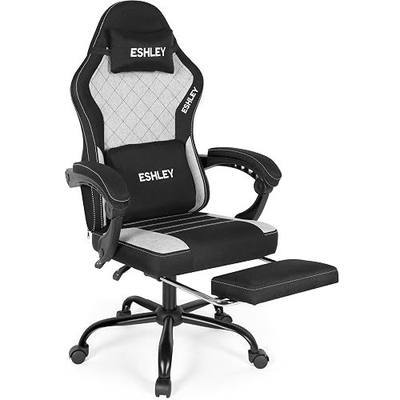 Gaming Chair, Ergonomic Computer Chair with Footrest and Lumbar Support, Height Adjustable Office Chair with 360° Swivel Seat and Headrest