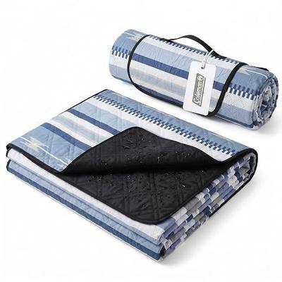 Coleman Water Resistant Blanket – 80"x80" Large Foldable and Portable Outdoor Mat for Home and Travel (Blue)