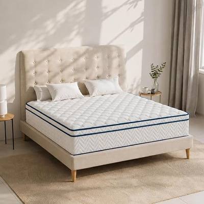 Queen Size 12 Inch Mattress in a Box, Individual Pocket Coil, Quilted Breathable Cover, Medium-Soft, Fiberglass Free, Zero Motion Transfer Pressure Relief, Hybrid Bed Mattress 60"x 80"