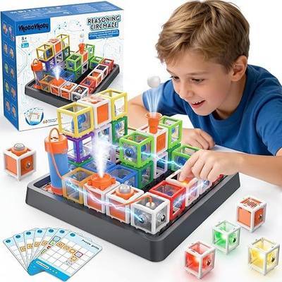 3D Circuit Maze Science Kit Board Game - STEM Electronics Kit for Kids Ages 8-12, 60 Levels Logic Puzzle with Light Mist Floating Ball, Educational Toy Gift for Boys Girls - Premium Version