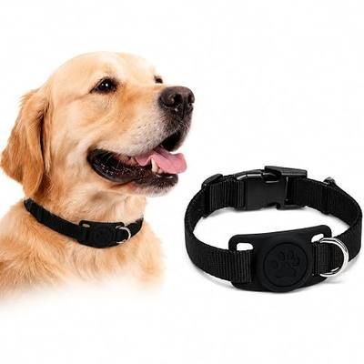 Dog Tracker Holder, Silicone Protective Case for Air Tag, Waterproof Pet GPS Tracker Cover, Soft Collar Attachment for Dogs, Secure Fit, Lightweight Pet Tracking Accessories