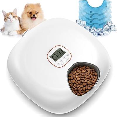 Sharper Image Wireless Automatic Cat Feeder, 6-Meal Timer with 4 Ice Packs | Rechargeable, 6 meals, 4 ice packs, 14.5x13.6x5in, for cats and dogs
