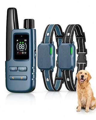 Dog Shock Collar with Remote, 4200FT Range, Fits Large Medium Small Dogs | Electric E Collar with 2 Channel Control,IPX7 Waterproof Receiver, 4 Adjustable Modes, Rechargeable Battery,Security Lock