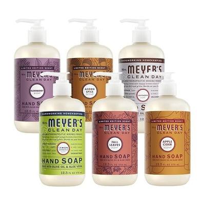Mrs. MEYER'S Fall Scent Liquid Hand Soap, 1 Apple Cider, 1 Acorn Spice, 1 Fall Leaves, 1 Elderberry, 1 Lemon Verbena, 1 Lavender, 12.5 FL OZ Each, 6 CT (Variety Pack)