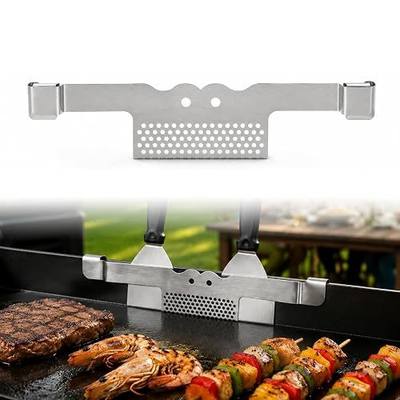 Grilling Grease Gate Blocker with Spatula Holder for Blackstone Griddle | Stainless Steel Blackstone Griddle Accessories, Works with Aluminum Griddles & Fits Blackstone and Other Brand Griddles