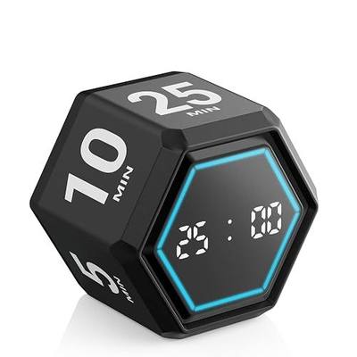 Visual Pomodoro Timer with Visual Countdown, 5 & 25 Minute Presets | 6 preset times (25, 5, 3, 10, 30 & 50 min), silent, vibration and sound alerts for study, work and classroom use