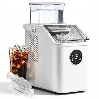 Electactic Countertop Ice Cube Maker, 12Pcs Ready in 13 Mins, 26Lbs/Day, Adjust Ice Thickness, 24H-Timer, Portable Self-Cleaning Compact Ice Machine with Handle