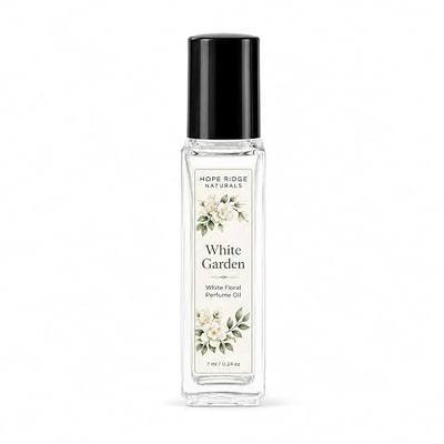 White Garden Floral Perfume Oil Rollerball, 0.24 oz, White Gardenia Scent, Alcohol-Free, Paraben Free, Phthalate Free, Vegan