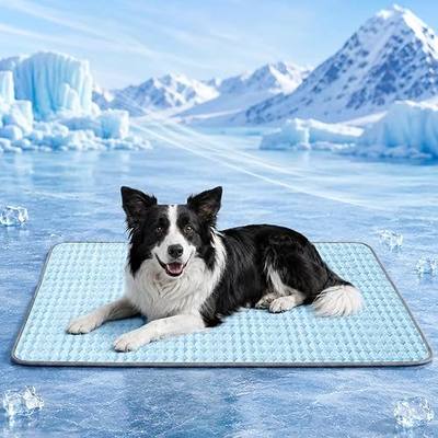 Summer Dog Cooling Mat for Large Dogs,42"x27"Ice Silk Washable Cooling Crate Mat for Dogs & Cats