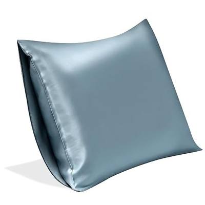 100% Envelope Mulberry Silk Pillowcase, Dusty Blue, Queen 20x30 | 19 Momme Grade 6A, Envelope Flap Closure, 1 Piece