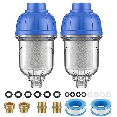 Washing Machine Water Filter 2 Pack, 40 Micron Reusable Sediment Filter | Reusable Sediment Filter, Protects Appliances, Traps Fine Impurities, Fits Water Heater, Garden Hose
