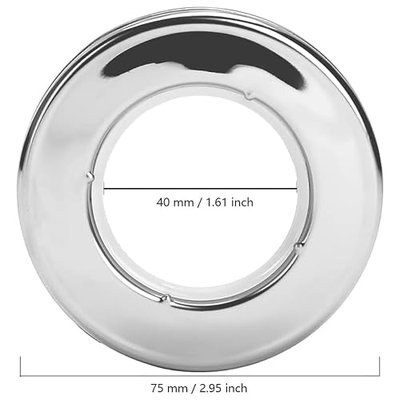 Stainless Steel Curtain Grommets Kit Eyelet Rings Round Metal Rings Metal Curtain Eyelet Inner Diameter 1-9/16 inch Roman Ring Grommet Curtains Set of 12 (12, Silver)