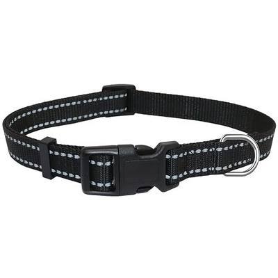 Reflective Dog Collar, Adjustable Nylon Dog Collar with Metal D-Ring, Quick Release Buckle, Soft Durable Pet Collar for Small Medium Large Dogs (M)
