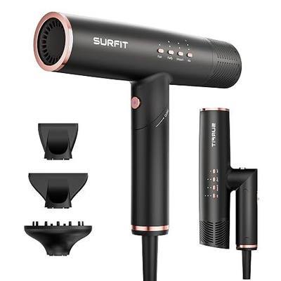 Surfit Hair Dryer with Diffuser, 110,000 RPM High-Speed Ionic Hair Dryer for Fast Drying, Lightweight Foldable Travel Blow Dryer for Women, Quiet Professional Hair Dryer, Gift for Women