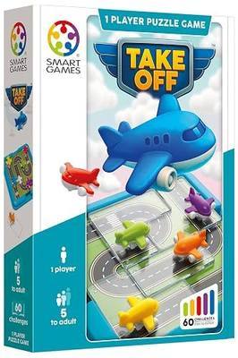 SmartGames Take Off — Aviation Logic Puzzle that Builds Planning & Spatial Reasoning | 60 Challenges | Ages 5 to Adult | Compact Travel Game