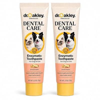 Dr. Oakley 2 Pack Cat or Dog Toothpaste Peanut Butter Flavor Enzymatic Safe Vet Formula