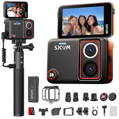 SJCAM SJ30 6K/5K 64GB Underwater Action Camera with Wireless Mic,Action Cam | 7H Battery Handle,8K/6K/5K/4K Image,30M Waterproof 2.51” Flip Touch Screen,Low Light,,SteadyMotion 2.0 Stabilization