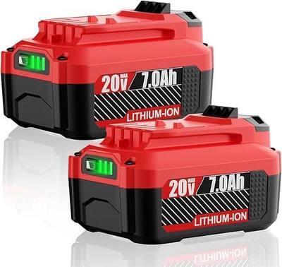 Nonbliep 2Pack 7.0Ah V20 Replacement for Craftsman 20V Battery Compatible with Craftsman 20 Volt MAX Battery CMCB202 CMCB205 CMCB206 CMCB204 CMCB201 Cordless Tools & Chargers CMCB104 CMCB124