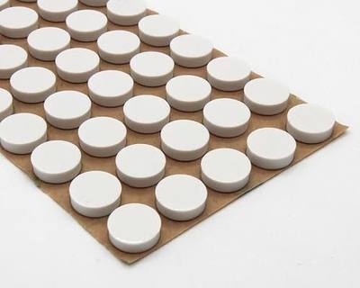 Pure Silicone Bumpers with High Strength Adhesive, 10x3mm (3/8 x 1/8) (100, White, 10x3mm (3/8 x 1/8))