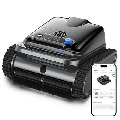 2026 Upgrade OUCAXIA Robotic Pool Vacuum, 4L Large Capacity Pool Vacuum for Inground & Above Ground Pools Wall Climbing Pool Robot for Floor/Wall/Waterline/All Cover Up to 2200sq.ft