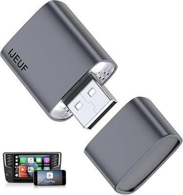 Wireless CarPlay Adapter for Apple iPhone 2026 Upgraded,Ultra-Low Lag,Stable Connection,Mini Car Play Wireless Adapter for Cars with Built-in Wired CarPlay for iPhone iOS 10+,USB A Black