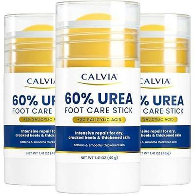 60% Urea Cream Foot Care Stick with 2% Salicylic Acid – Intensive Heel Balm for Dry Rough Cracked Feet – Mess-Free Callus Softener & Foot Moisturizer, 1.41oz (3 PACK)