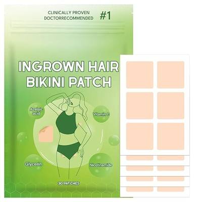 Ingrown Hair Treatment, Ingrown Hair Patch,Razor Bump Treatment for Bikini Area,30 Patches,Quickly and Effectively Clear Up Ingrown Hair Bumps Patch Smooth-Feeling,Non-Irritating Formula,Unisex