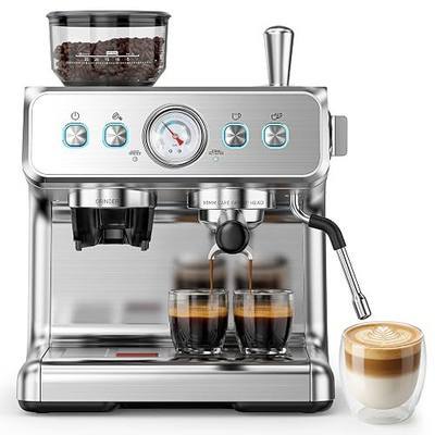 Electactic (2026 Upgrade) Espresso Machine with Grinder, 20 Bar Expresso Coffee Machines, Professional Coffee Maker for Latte & Cappuccino with Milk Frother&Steam Wand,Expresso Machines for Home