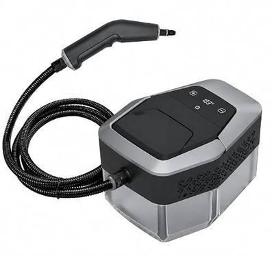 Handheld Steam Cleaner for Home, Steamer for Cleaning (Black) | Temp Display 6-Level Adjustment 10s Heat-up 17 Accessories Grease Car Detailing Furniture Couch Upholstery Carpet Grout Tile