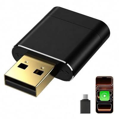 Wireless CarPlay Adapter for iPhone, Wired to Wireless CarPlay Dongle, Gold-Plated USB for Stable Connection, No Lag & Auto Reconnect in 5s, Mini Size Plug & Play, OEM Wired Cars 2016+ | USB-A/C Mini Car Dongle | Gold-Plated USB Connector | Bluetooth 5.4 | Plug & Play Auto Reconnect| for 2016+ OEM W