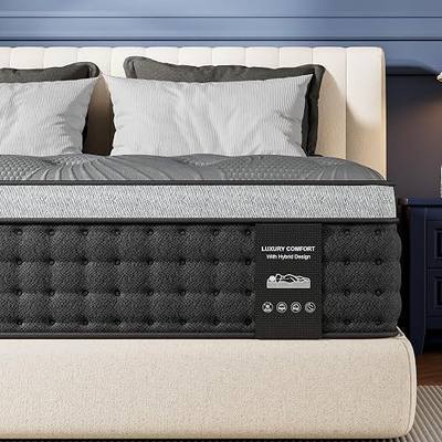 Firm Queen Mattress 14 inch, Cooling Hybrid Mattress in a Box for Deep Sleep, Luxury Hotel-Collection Design, Enhanced Back & Hip Support, Fiberglass-Free & CertiPUR-US, 365-Night Trial