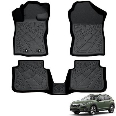 KARPAL All Weather Floor Mats for 2024 2025 2026 Subaru Crosstrek & Subaru Impreza (Not Crosstrek Hybrid), Custom Fit TPE Floor Liners 1st & 2nd Row Non-Slip Car Mats, Crosstrek & Impreza Accessories