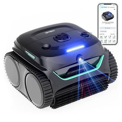 WYBOT C2 Vision Cordless Robotic Pool Cleaner for Inground Pools | AI Camera Pool Vacuum, Smart Path, Floor-to-Waterline Cleaning, Ultra-Fine Filtration & Strong Suction, Glossy Black