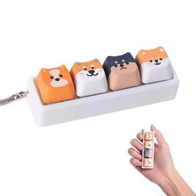 Closima Dog Keyboard Fidget Toy. Clicky Keyboard Fidget Toy for Adults | Secure anti-drop keycaps protect the mechanical buttons. Enjoy premium tactile comfort during travel or work desk hours.