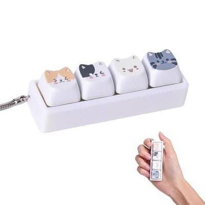 Closima Cat Keyboard Fidget Toy. Clicky Keyboard Fidget Toy for Adults | Secure anti-drop keycaps protect the mechanical buttons. Enjoy premium tactile comfort during travel or work desk hours.