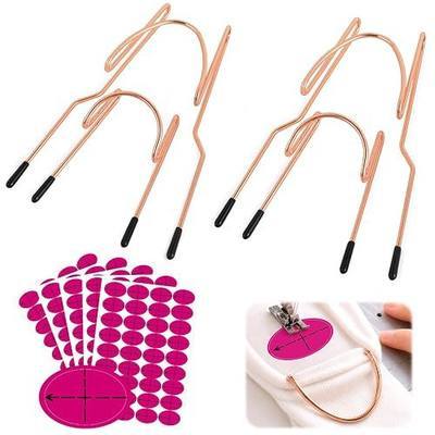 Kaipeia 4 PCS Sock Support Hoop for Embroidery Machine | With 180 PCS Target Stickers, 2 Adults & 2 Smaller Sizes, Sock Embroidery Easy Tool, Metal Frame