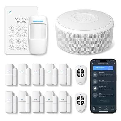 WiFi Alarm System for Home Security, DIY, No Monthly Fee, App Alerts | 120db alarm, 8-Hour Backup Battery, Instant App Alerts, DIY Installation, Expandable Home Protection, for window door alarm