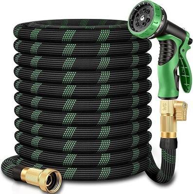 25 ft Garden Hose,2026 New Improved Lightweight All-Weather Water Hoses, Ultra Durable and Flexible Garden Hose with 10-Function Spray Nozzle, Leak-Free Connections Garden Hose for Yard, Lawn,Outdoor