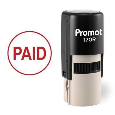 Round Stamp with Paid Text - Self-Inking Rubber Stamp | Crisp, Smudge-Resistant Impressions, Thousands of Clear Stampings, Fast Repetitive Office Marking