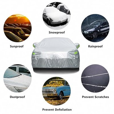 Car Cover for Automobiles All Weather Waterproof, Universal Fit Sedan Chevrolet Corvette, Ford Fusion, Kia Stinger, Nissan Maxima, Buick Regal, Subaru Legacy, Honda Accord etc.