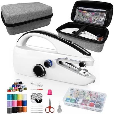 Handheld Sewing Machine, Portable Hand Sewing Machine with 20 Thread Colors Emergency Sewing Kit, Small Hand Held Sewing Machines Suitable for Clothes DIY,Ideal for Adults & Beginners.