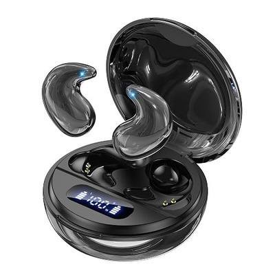 Side Sleeper Sleep Earbuds, Ultra Flat Invisible Hidden Bluetooth Headphones, Zero Pressure White Noise Sleep Earphones, No Lights or Pop-Up Alerts for All Night Comfortable Undisturbed Sleep