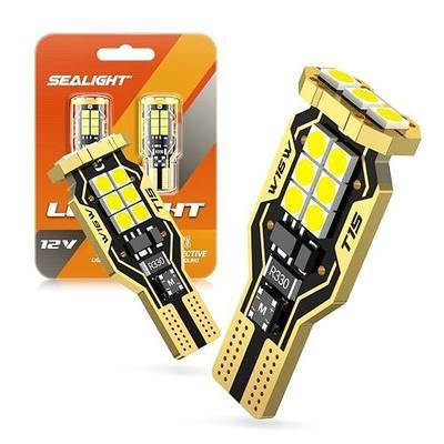 SEALIGHT 921 LED Bulbs Super Bright T15 LED Reverse Light Bulb 3030-SMD Chipsets 906 W16W 922 912 921 LED Bulb for Backup Lights, Pack of 2