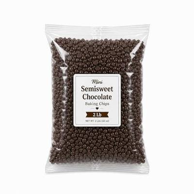 Mini Semisweet Chocolate Baking Chips, Bulk Chocolate Chips for Baking & Desserts - 2 lb (Approx. 4,000 pieces)